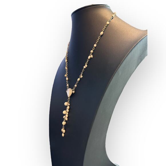 Monet Mother of Pearl Style Y Beaded Necklace - Picture 4 of 6